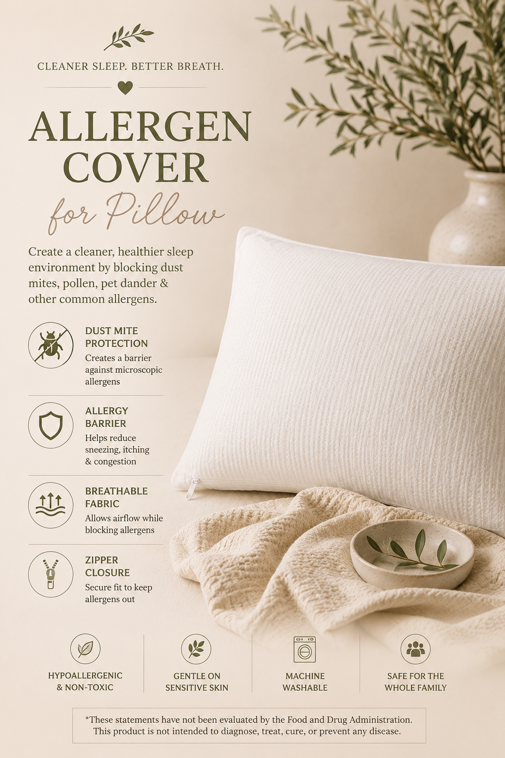 Dust Mite Pillow Covers