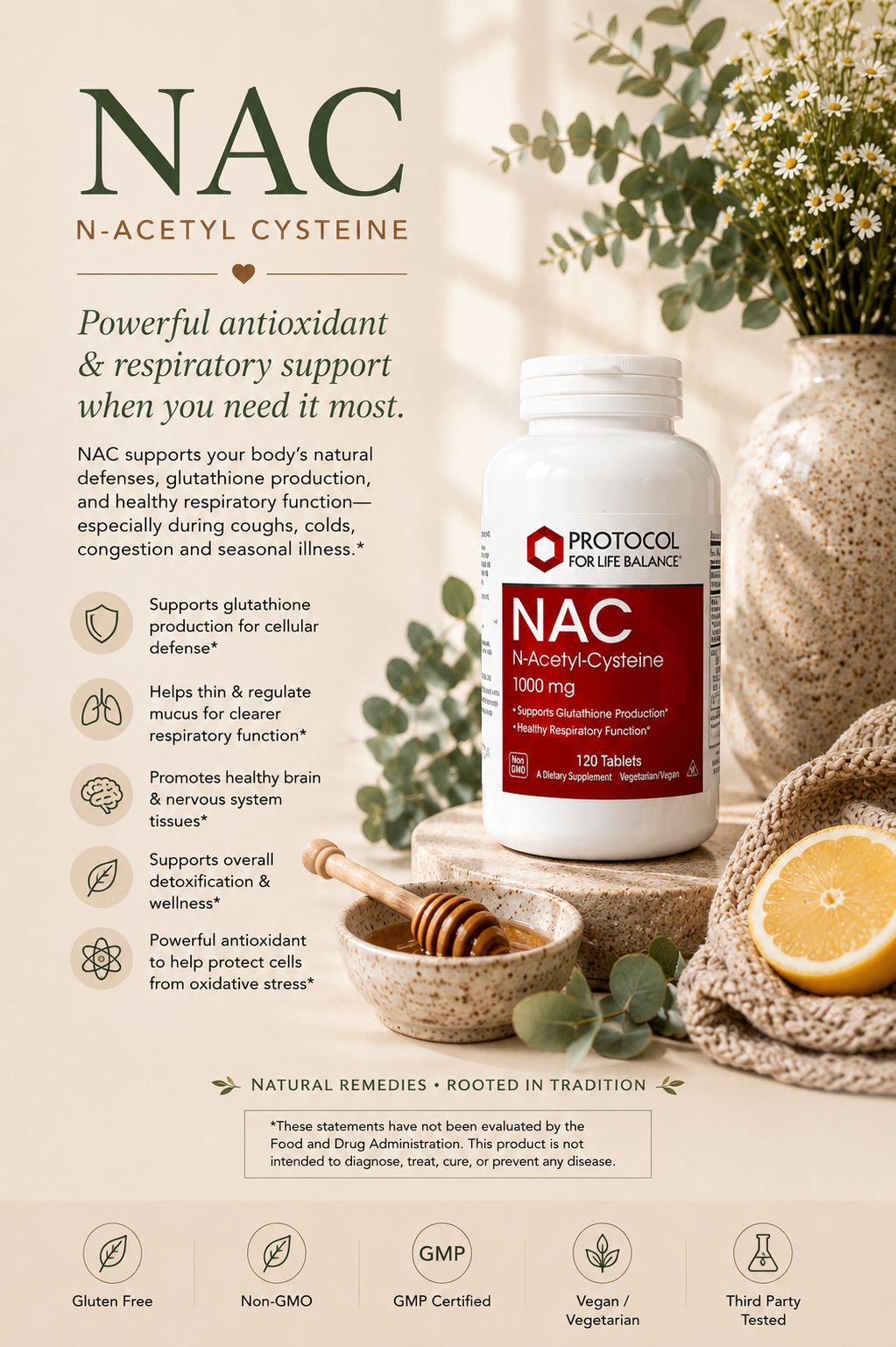 NAC N-Acetyl Cysteine 1000mg
